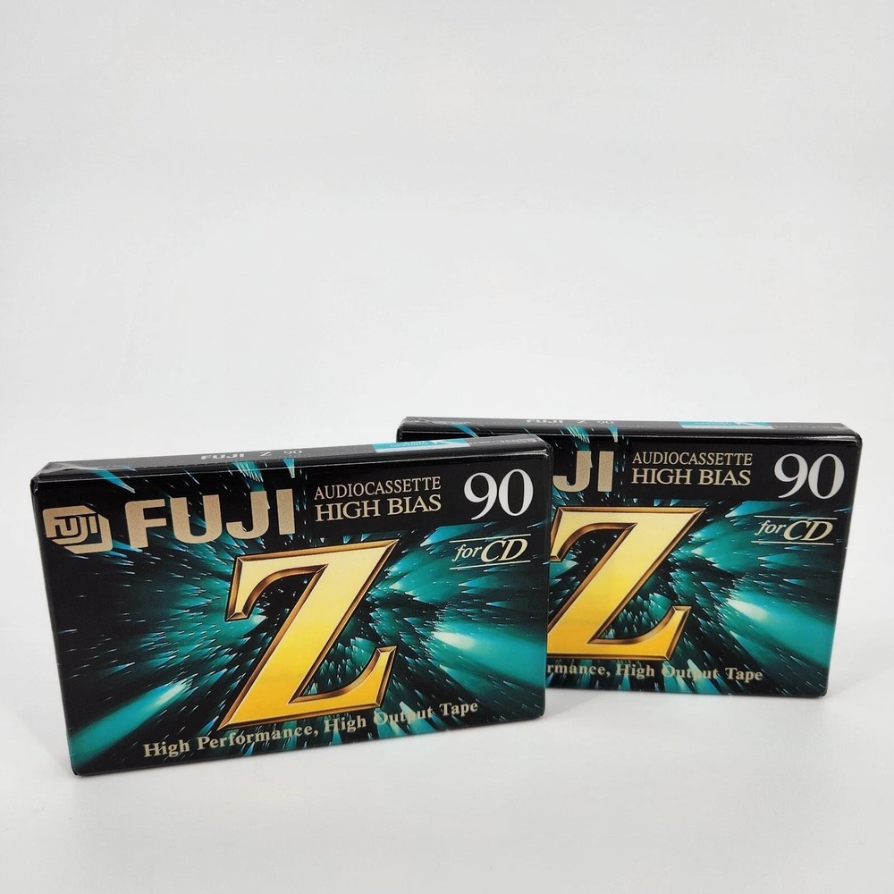 Fuji Z 90 High Bias Type II Audio Cassette Tape 90 Minute Blank 2 Pack for CD